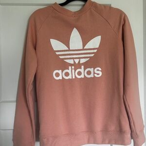 ADIDAS Women's Crew Neck Sweater Pink Small
